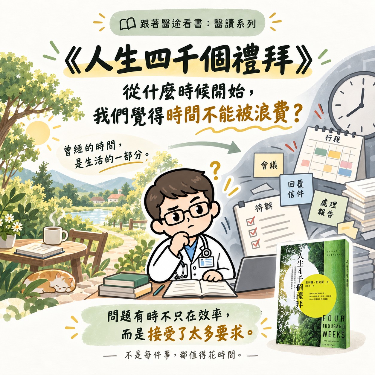 原始貼文配圖:《人生四千個禮拜》:時間從生活變成資源