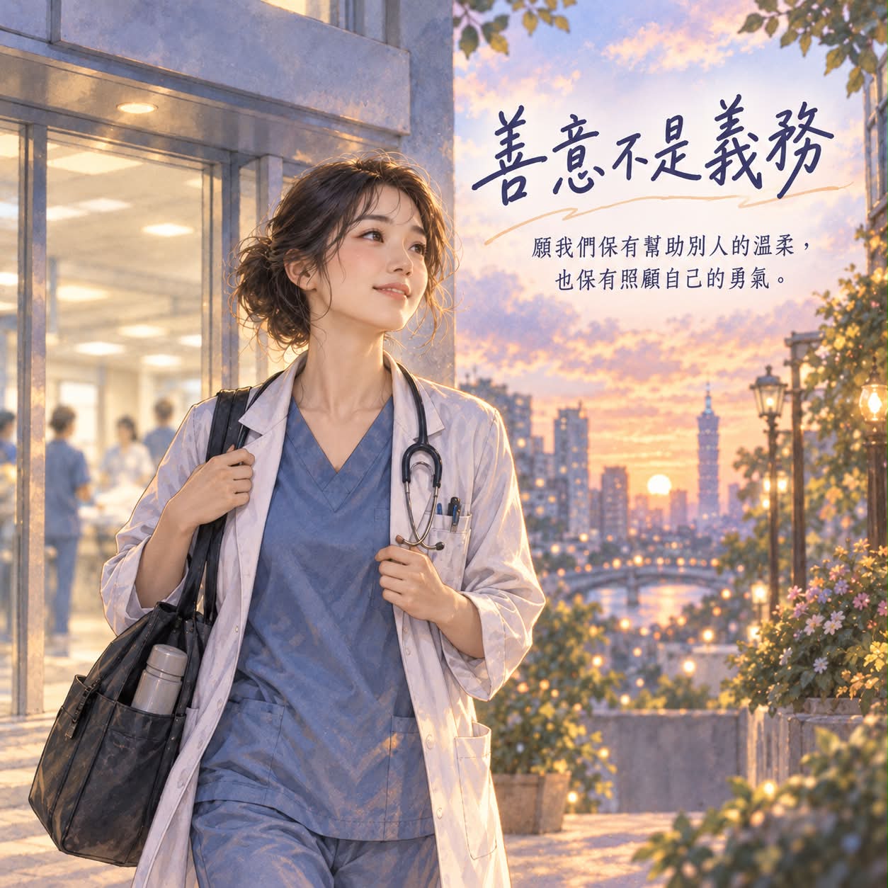 原始貼文配圖：善意不是義務：醫護也有準時下班的權利