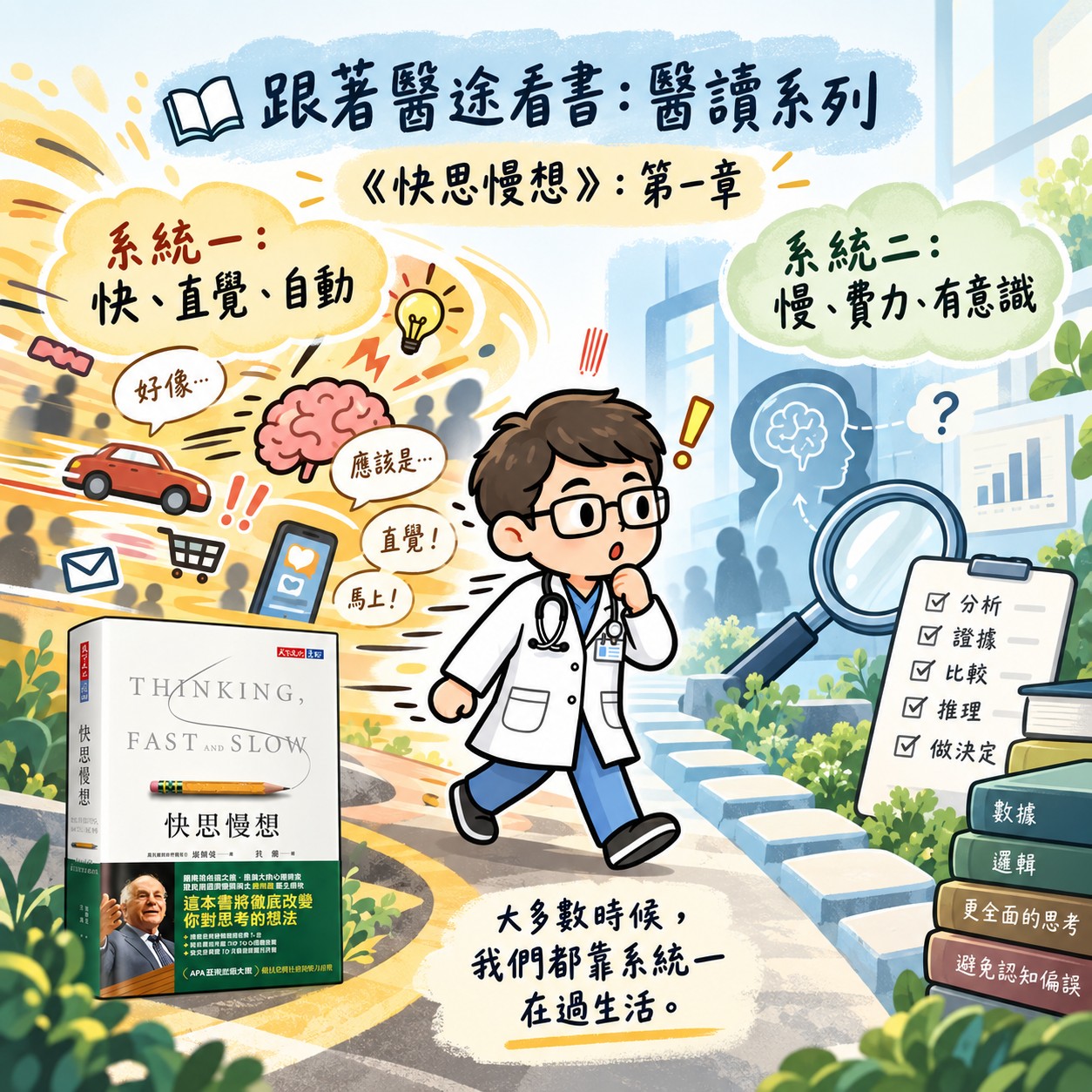 原始貼文配圖:《快思慢想》第一章:系統一與系統二